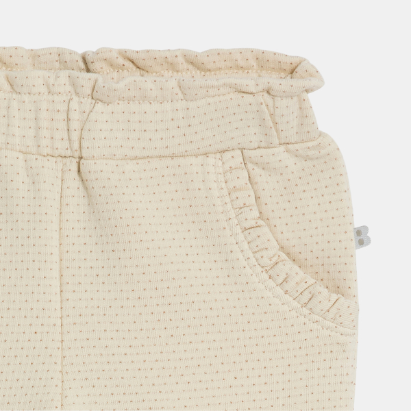 بنطال أنيق من الصوف الناعم، باللون الأبيض للفتيات الصغيرات